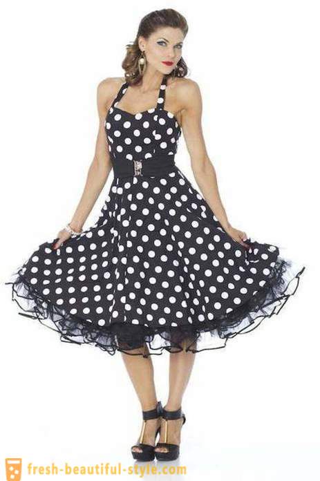 Modni stilovi haljina s točkicama u retro stilu