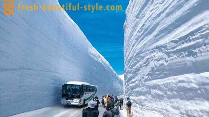 Iznenađujuće snijeg koridor u Japanu