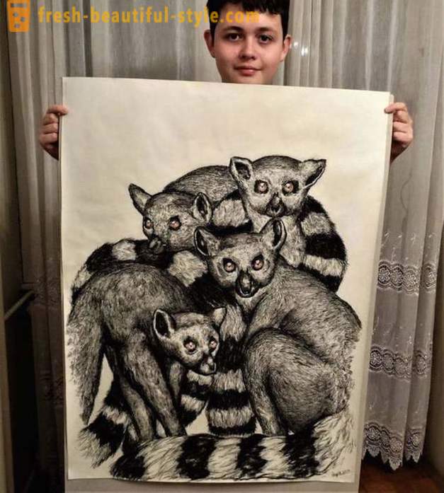 Srpski tinejdžer privlači zapanjujuće portrete životinja pomoću olovke ili kemijske olovke