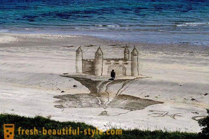3D-crteži na pijesku