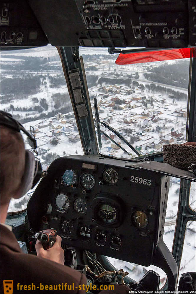 Letenje helikopterom Mi-8 na snijegu Surgut