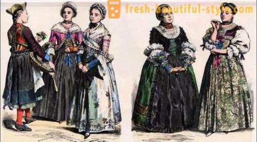 Njemački nacionalni kostimi za žene, muškarce i djecu. etničke haljine