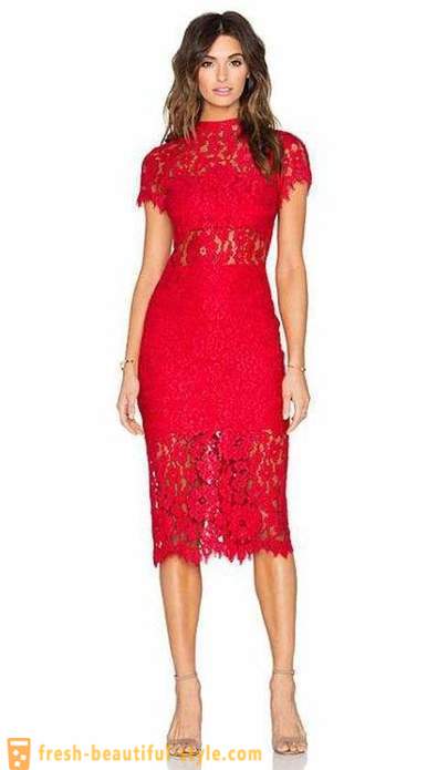 Crvena haljina-slučaj: najbolja kombinacija, pogotovo izbor i preporuka