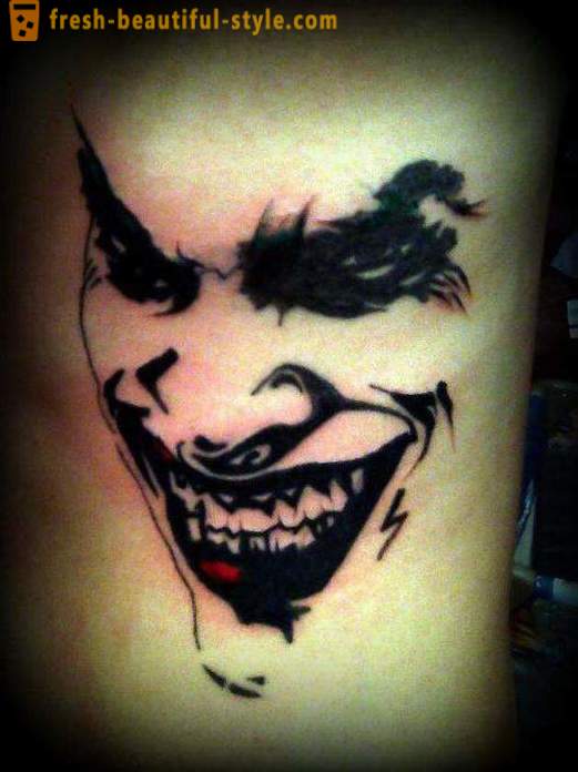Joker Tattoo: simboli i fotografije