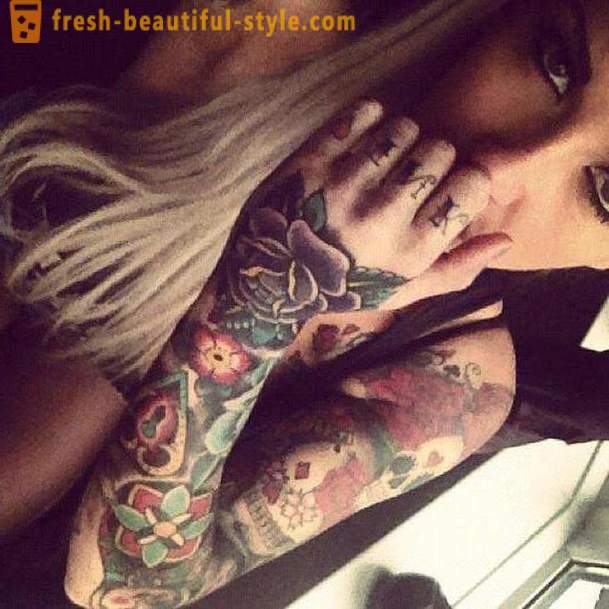 Ženska tetovaža na ruci: atraktivna izraz