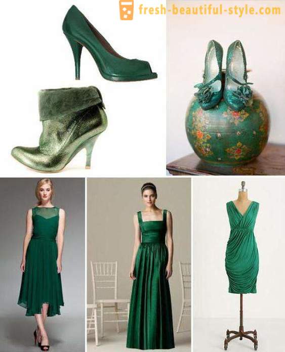 Iz onoga što nositi smaragd haljinu? Šminka, manikura, haljinu cipele za smaragda