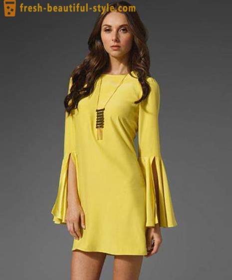 Žuta haljina: mogućnosti za proljeće i ljeto