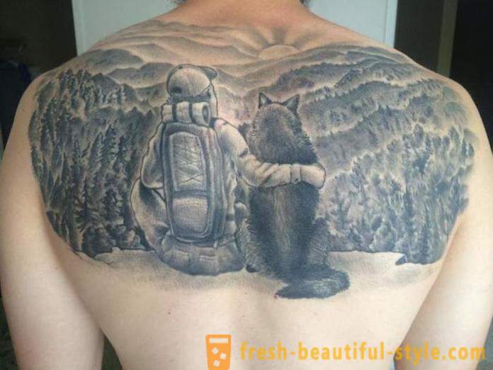 Muška tetovaža na leđima: profesionalce, kontra i opcijama skice.